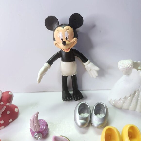 Disney Minnie Mouse Fashion Set Polly Pocket Dress up Lot 33 Individual Pieces - Picture 8 of 9